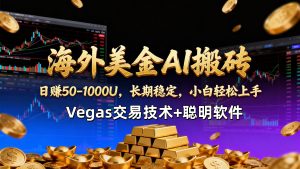 【海外美金AI搬砖】Vegas交易技术+聪明软件，日赚50-1000U，长期稳定，小白轻松上手。-瀚宇网创