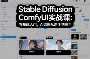 Stable Diffusion ComfyUI实战课:零基础入门,AI绘图从新手到高手-瀚宇网创