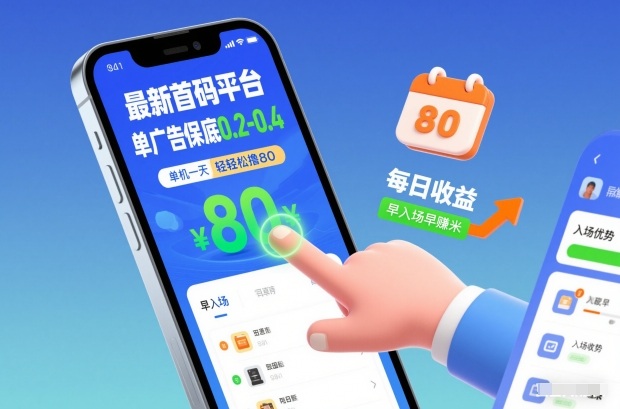 最新首码平台，单广告保底0.2-0.4，单机一天轻松撸80，早入场早賺米【揭秘】-瀚宇网创