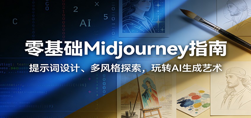 零基础Midjourney指南：提示词设计、多风格探索，玩转AI生成艺术-瀚宇网创
