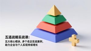 五道战略实战课：五大核心模块，多个名企实战案例，助力企业与个人实现持续增长-瀚宇网创