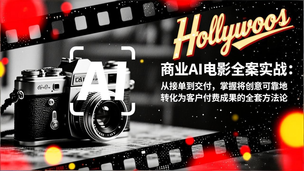 商业AI电影全案实战：从接单到交付，掌握将创意可靠地转化为客户付费成果的全套方法论-瀚宇网创