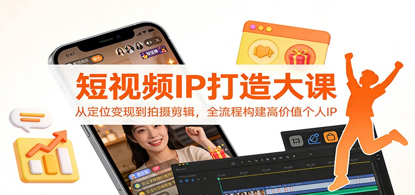 图片[1]-短视频IP打造大课：从定位变现到拍摄剪辑，全流程构建高价值个人IP-瀚宇网创