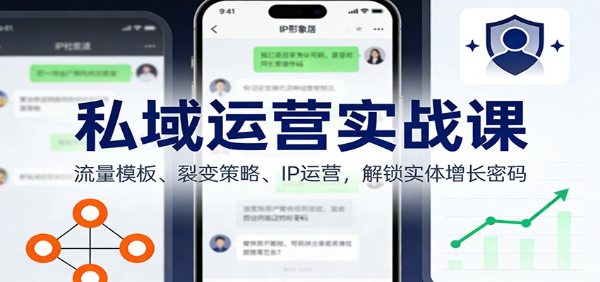 图片[1]-私域运营实战课：流量模板、裂变策略、 IP运营，解锁实体增长密码-瀚宇网创