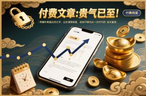 付费文章：贵气已至！用最朴素直白的文字，让你清楚知道，该如何接住这一次时代的泼天富贵-瀚宇网创