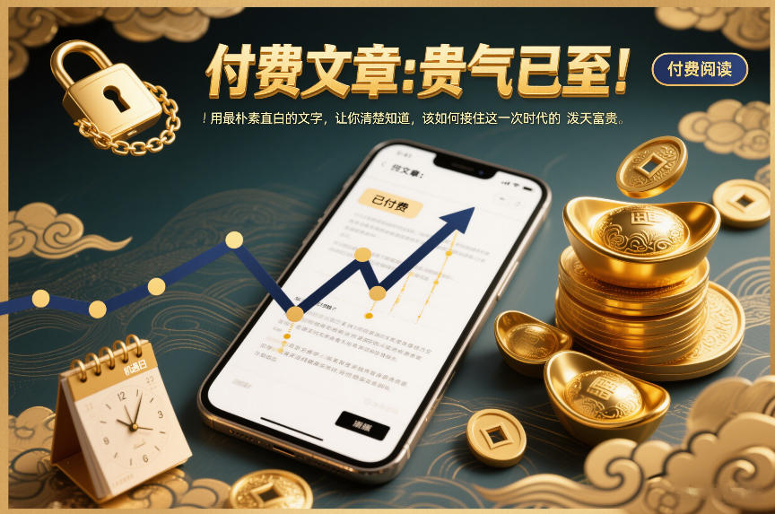 付费文章：贵气已至！用最朴素直白的文字，让你清楚知道，该如何接住这一次时代的泼天富贵-瀚宇网创