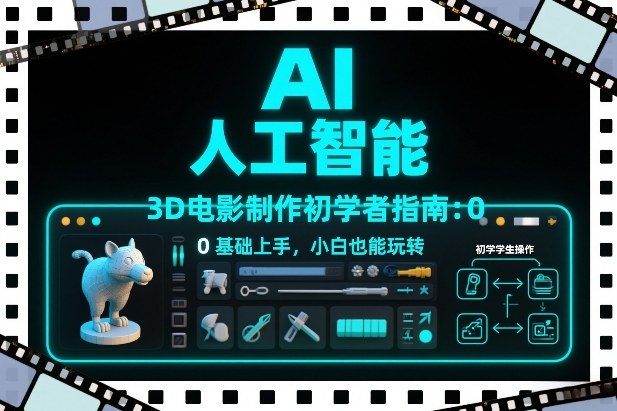 AI人工智能3D电影制作初学者指南：0基础上手，小白也能玩转-瀚宇网创