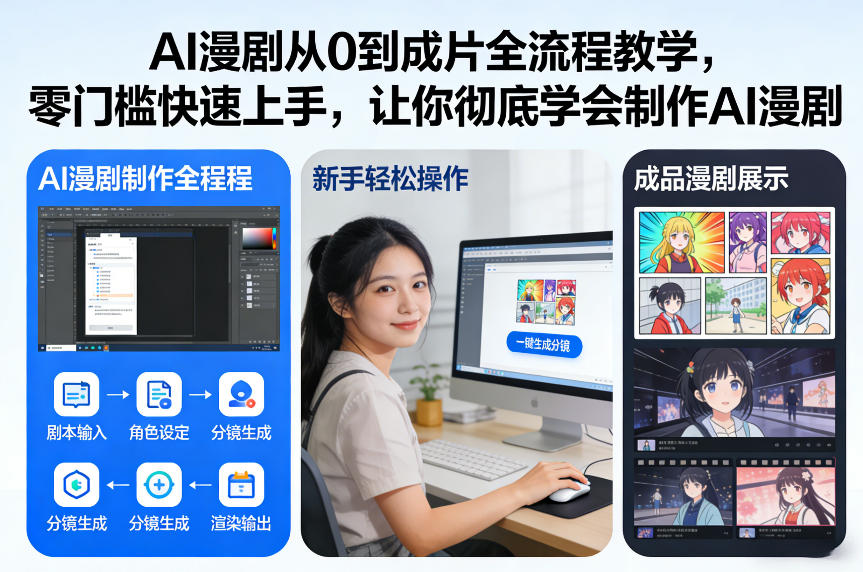 AI漫剧从0到成片全流程教学，零门槛快速上手，让你彻底学会制作AI漫剧【保姆级教程】-瀚宇网创