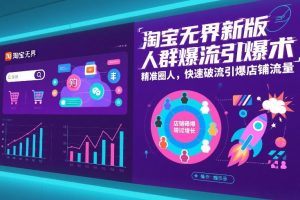 淘宝无界新版人群爆流引爆术，精准圈人，快速破流引爆店铺流量-瀚宇网创