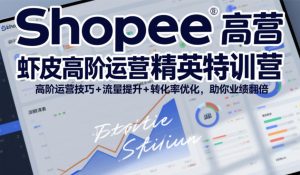 Shopee虾皮高阶运营精英特训营，高阶运营技巧+流量提升+转化率优化，助你业绩翻倍-瀚宇网创