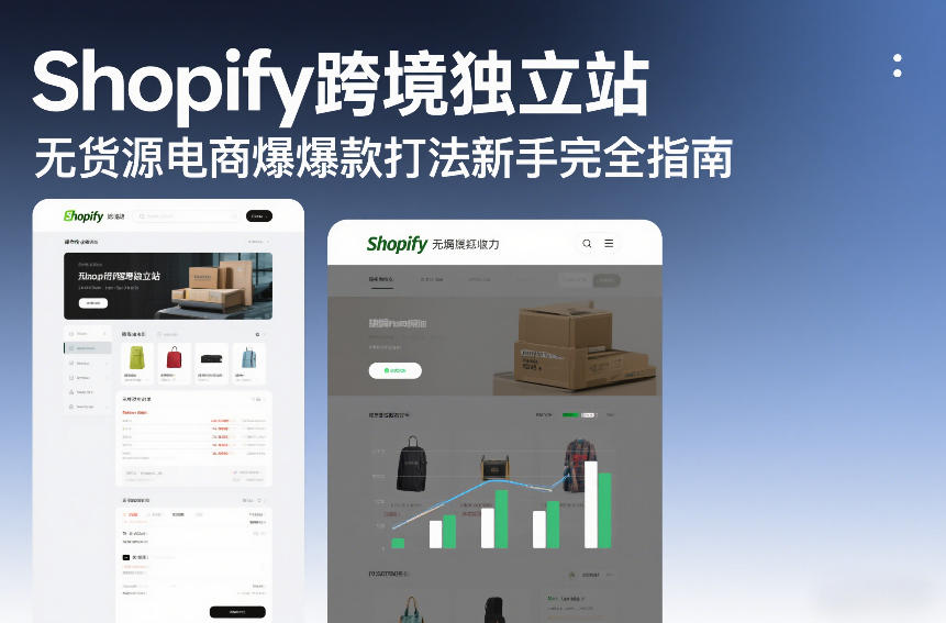 Shopify跨境独立站无货源电商爆款打法新手完全指南-瀚宇网创
