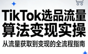 TikTok选品流量算法变现实操-瀚宇网创