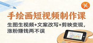 手绘画短视频制作课：生图生视频+文案改写+剪映变现，涨粉赚钱两不误-瀚宇网创