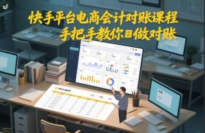 快手平台电商会计对账课程，手把手教你做对账-瀚宇网创