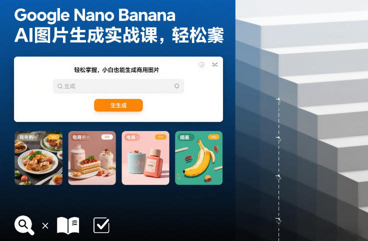 Google Nano Banana AI图片生成实战课，轻松掌握，小白也能生成商用图片-瀚宇网创