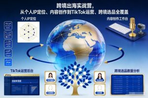 跨境出海实战营，从个人IP定位、内容创作到TikTok运营、跨境选品全覆盖-瀚宇网创