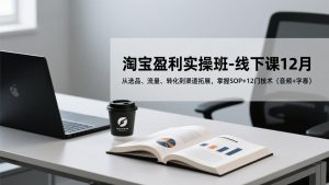 淘宝盈利实操班-线下课12月,从选品、流量、转化到渠道拓展,掌握SOP+12门技术(音频+字幕-瀚宇网创