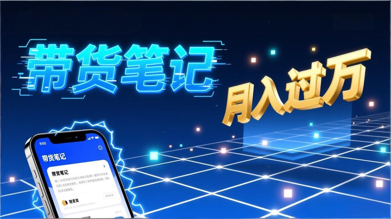 小红书爆款笔记带货实战：拆解封面标题正文全要素，手把手教你单篇笔记带货月入过万-瀚宇网创