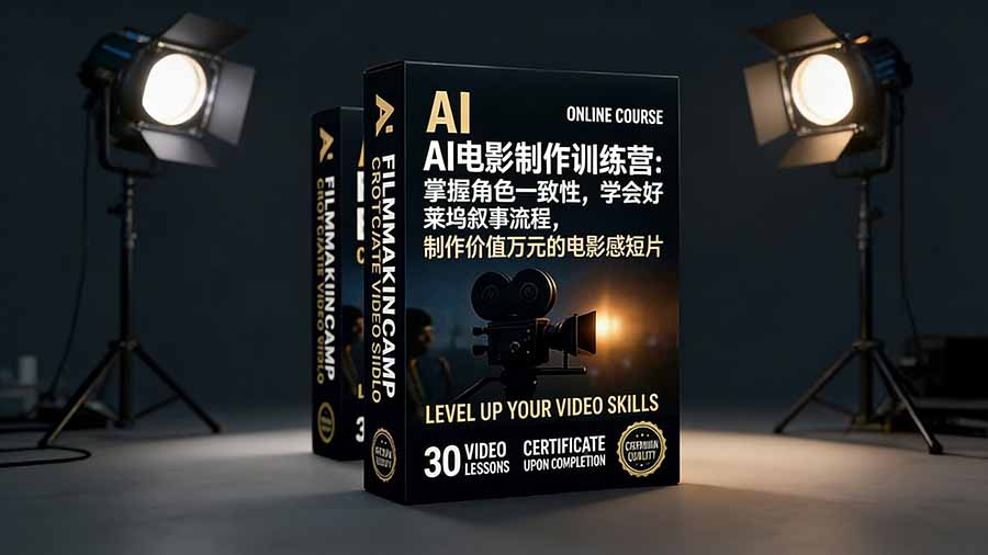 AI电影制作训练营：掌握角色一致性，学会好莱坞叙事流程，制作价值万元的电影感短片-瀚宇网创