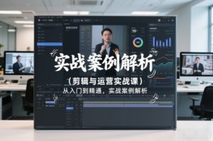 剪辑与运营实战课，从入门到精通，实战案例解析(更新2026)-瀚宇网创