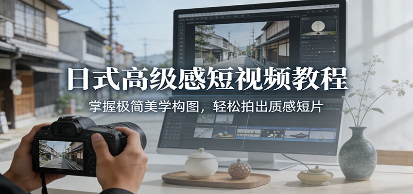 图片[1]-日式高级感短视频教程：掌握极简美学构图，轻松拍出质感短片-瀚宇网创