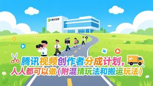 腾讯视频创作者分成计划，人人都可以做(附混剪玩法和搬运玩法-瀚宇网创