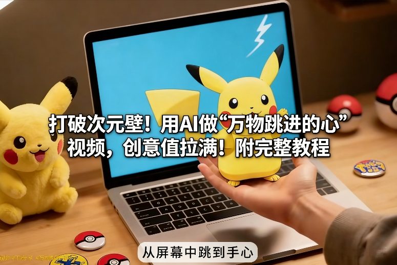 打破次元壁！用AI做【万物跳进手心】视频，创意值拉满！附完整教程-瀚宇网创