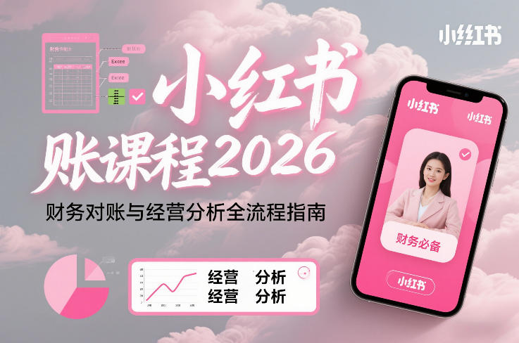 小红书对账课程2026，财务对账与经营分析全流程指南-瀚宇网创