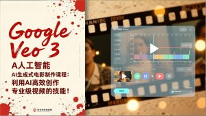 Google Veo 3人工智能AI生成式电影制作课程：利用AI高效创作专业级视频的技能！-瀚宇网创