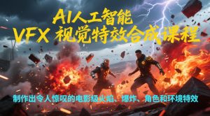 AI人工智能VFX视觉特效合成课程，制作出令人惊叹的电影级火焰、爆炸、角色和环境特效-瀚宇网创