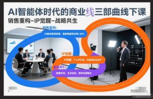 AI智能体时代的商业三部曲线下课，销售重构-IP觉醒-战略共生-瀚宇网创