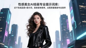 性感美女AI绘画专业提示词库：近千张成品图+提示词，直接复制使用，出图质量媲美专业画师-瀚宇网创