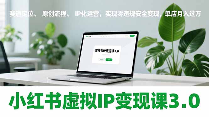 小红书虚拟IP变现课3.0，赛道定位、原创流程、IP化运营，实现零违规安全变现，单店月入过万-瀚宇网创
