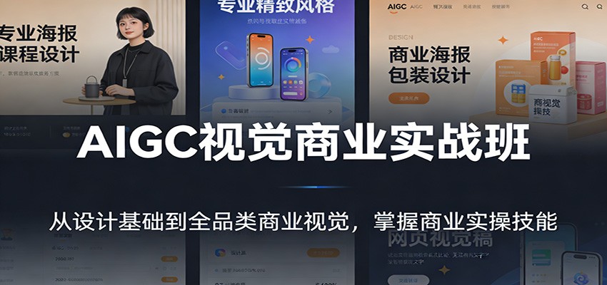 AIGC视觉商业实战班:从设计基础到全品类商业视觉,掌握商业实操技能-瀚宇网创