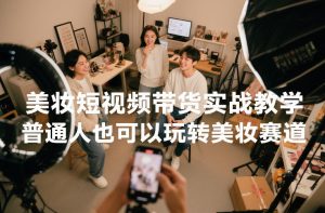 美妆短视频带货实战教学，普通人也可以玩转美妆赛道-瀚宇网创