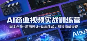 AI商业视频实战训练营：脚本创作+原画设计+动态生成，解锁商单变现-瀚宇网创