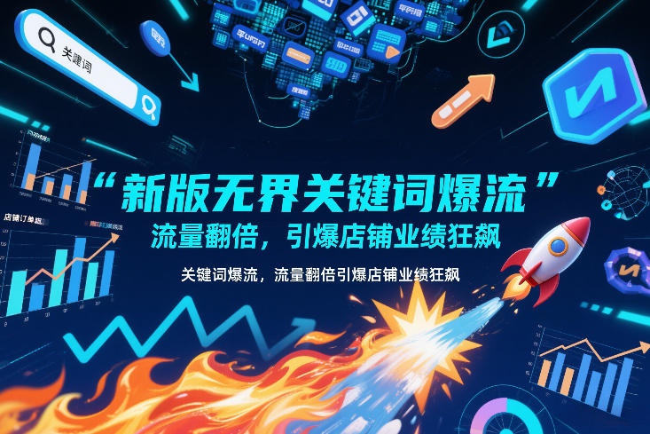 新版无界关键词爆流，流量翻倍，引爆店铺业绩狂飙-瀚宇网创