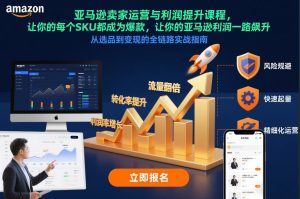 亚马逊卖家运营与利润提升课程,让你的每个SKU都成为爆款,让你的亚马逊利润一路飙升(更新12月)-瀚宇网创