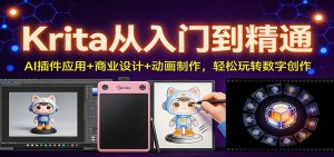 Krita从入门到精通：AI插件应用+商业设计+动画制作，轻松玩转数字创作-瀚宇网创