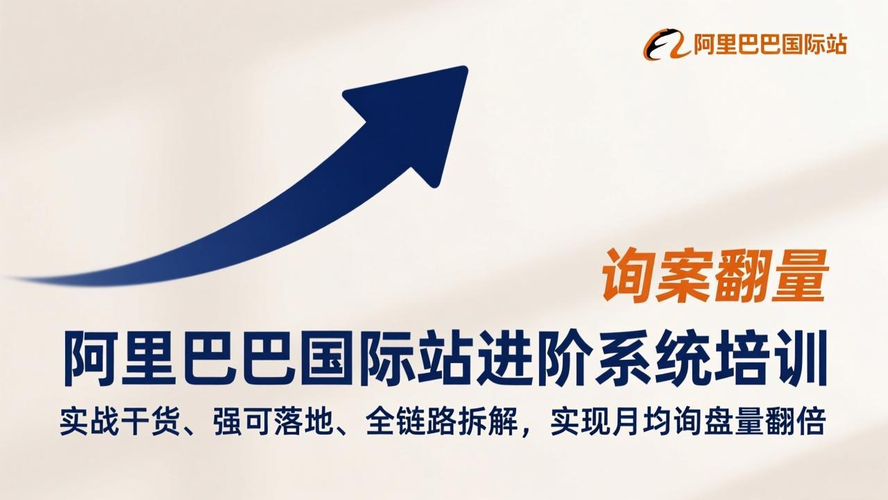 阿里巴巴国际站进阶系统培训，实战干货、强可落地、全链路拆解，实现月均询盘量翻倍-瀚宇网创