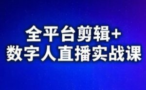 视频号、快手、抖音全平台剪辑+数字人直播实战课(更新2026)-瀚宇网创