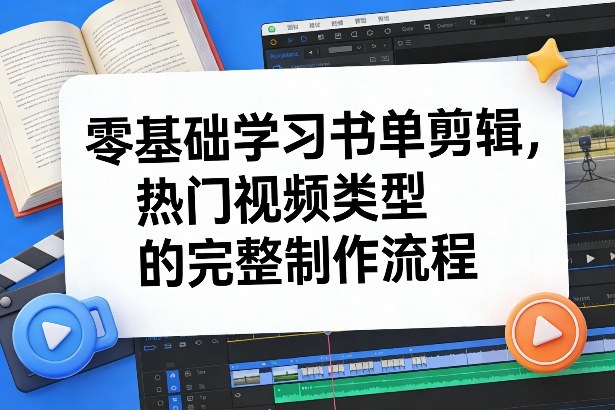 零基础学习书单剪辑，热门视频类型的完整制作流程(更新2026)-瀚宇网创