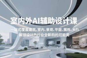 室内外AI设计课，一站式覆盖建筑、室内、景观、平面、展陈五大热门品类，解锁设计行业的全新可能-瀚宇网创