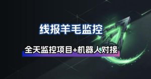 线报羊毛监控_自动挂机监控+群机器人通知-瀚宇网创