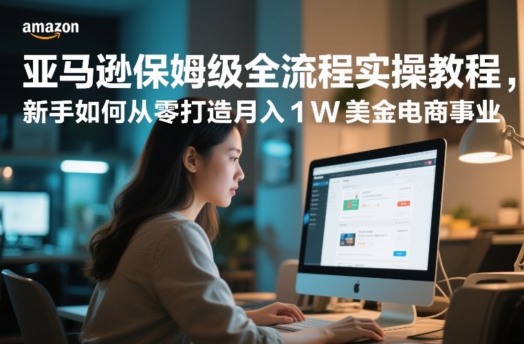 亚马逊保姆级全流程实操教程，新手如何从零打造月入1W美金电商事业-瀚宇网创