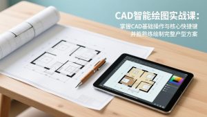 CAD智能绘图实战课：掌握CAD基础操作与核心快捷键，并能熟练绘制完整户型方案-瀚宇网创
