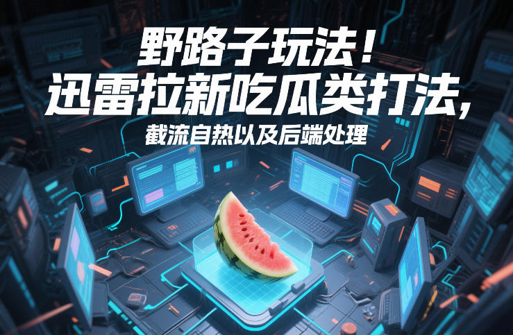 野路子玩法!迅雷拉新吃瓜类打法,截流自热以及后端处理-瀚宇网创