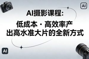 AI摄影课程，低成本高效率产出高水准大片的全新方式-瀚宇网创