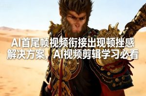 AI首尾帧视频衔接出现顿挫感解决方案，AI视频剪辑学习必看-瀚宇网创