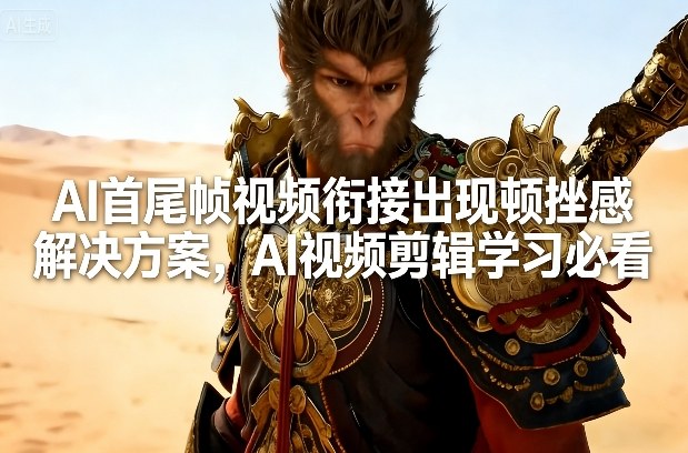 AI首尾帧视频衔接出现顿挫感解决方案，AI视频剪辑学习必看-瀚宇网创